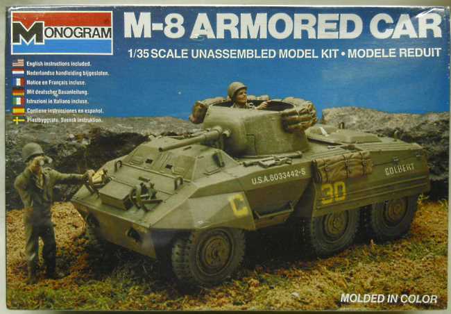 Monogram 1/35 M-8 Armored Car Greyhound, 6402 plastic model kit